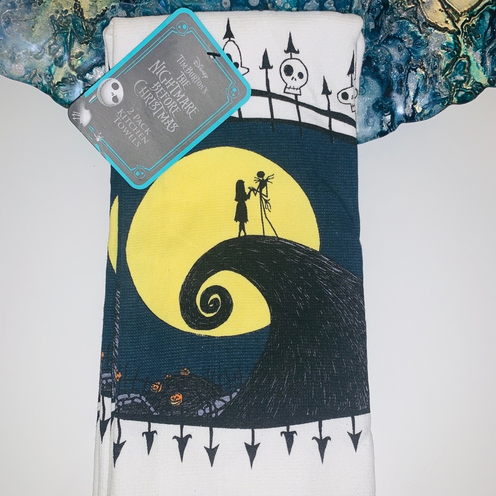 New Disney The Nightmare Before Christmas 2pk Kitchen Towels 16x26”